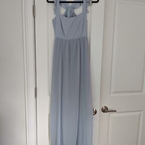 June Maxi Dress Steel Blue Chiffon